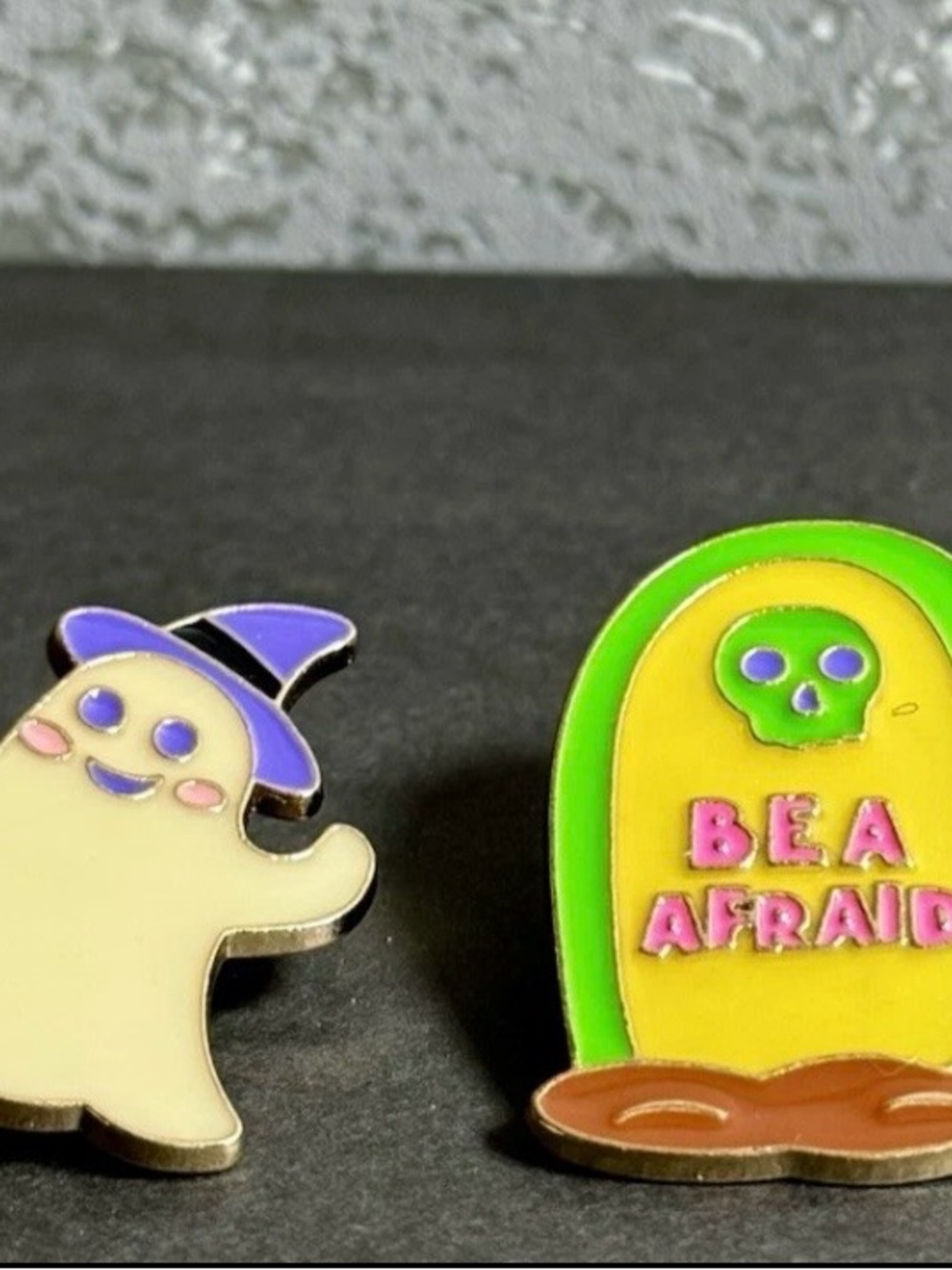 Halloween Enamel Pin Set Ghost Witch Tombstone Cute Spooky Lapel Pin Lot